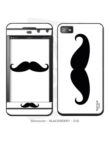 Skincover® Blackberry Z10 - Moustache B&W