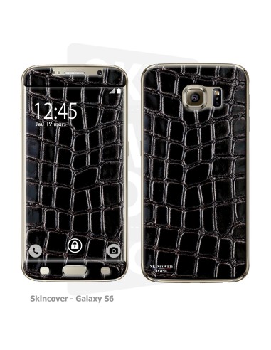 Skincover® Galaxy S6 - Croco Cuir Black